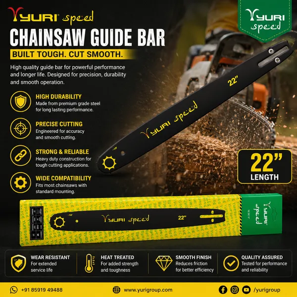 YURI_SPEED_16,18,22_INCH_CHAINSAW_GUIDE_BAR_FOR_WOODWORKING
