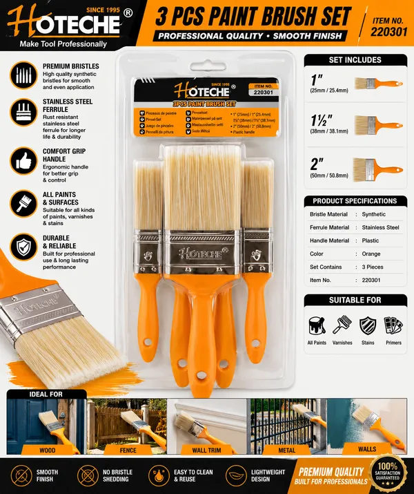 HOTECHE_3-PIECE_MULTI_FIBER_BRUSH_SET_WITH_ORANGE_HANDLES