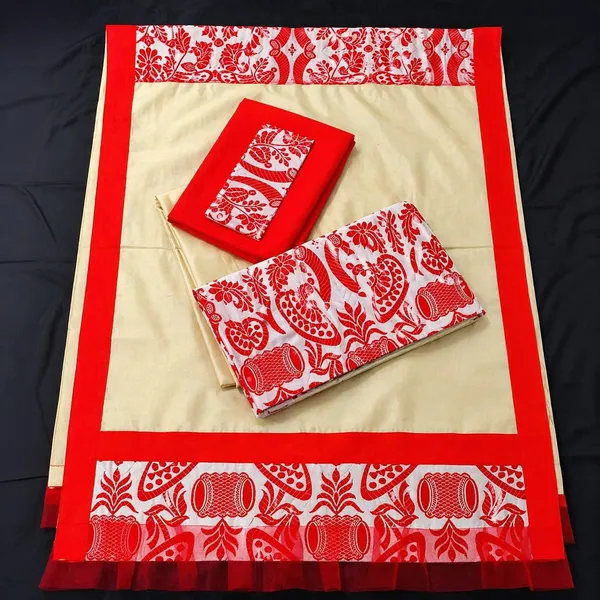 Red_And_Beige_Cotton_Gamusa_Print_Mekhela_Sador_For_Girls