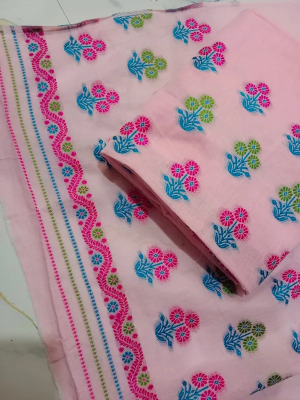 Pink_Cotton_Floral_Embroidered_Mekhela_Sador_For_Women