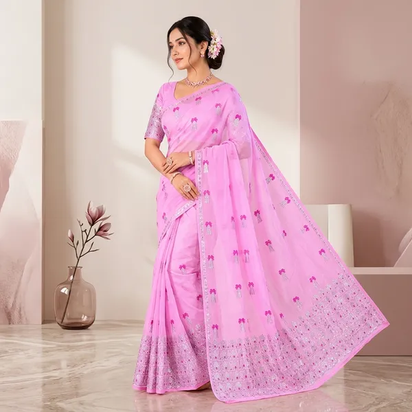Pink_Cotton_Embroidered_Net_Work_Mekhela_Sador_For_Women