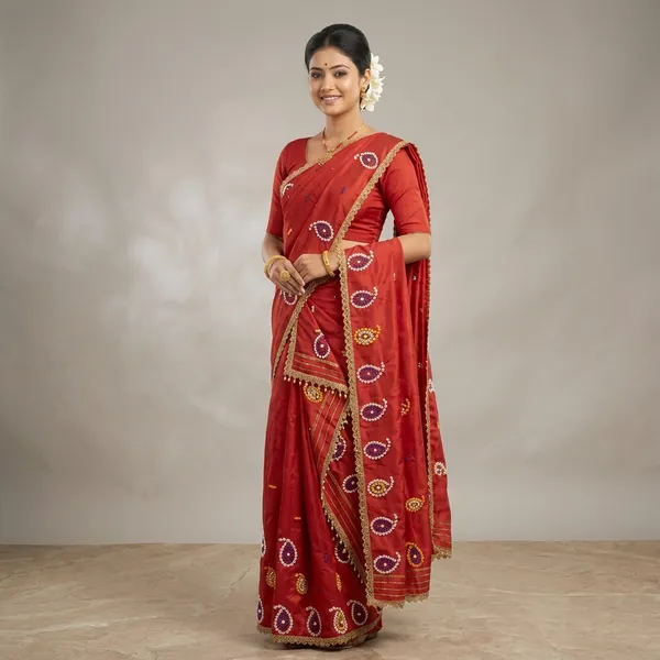 Red_Cotton_Flower_Work_Mix_Paat_Mekhela_Sador_For_Women