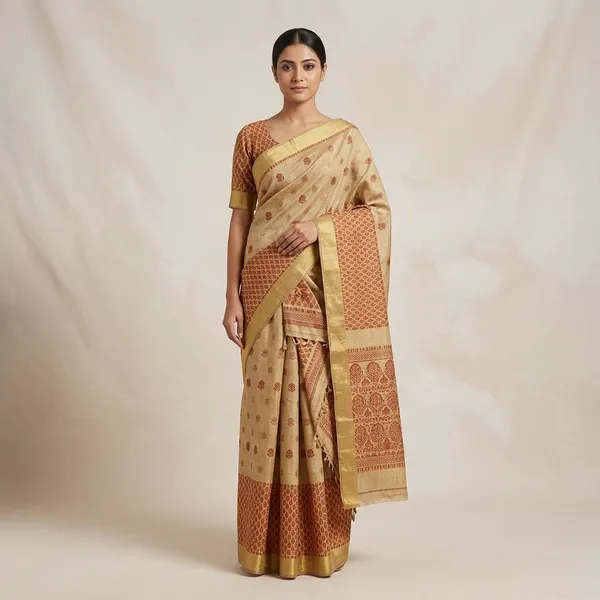 Cotton_Traditional_Floral_Block_Print_Ghisa_Mekhela