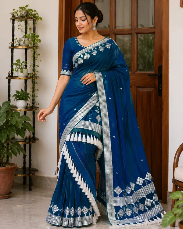 Blue_Cotton_Stone_Lace_Work_Mekhela_Sador_For_Women