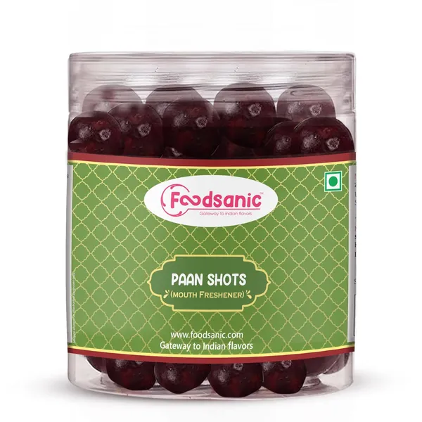 Foodsanic_Paan_Shots_250G_|_Instant_Paan_Mouth_Freshener_Candy_|_Pan_Flavour_Mukhwas_|_Refreshing_After-Meal_Sweet_|_Blend_Of_Betel_Leaves,_Rose,_Fennel_Seeds_&_Mint_-_Pack_Of_2