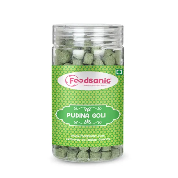 Foodsanic_Pudina_Goli_|_Mint_Flavoured_Digestive_Candy_Tablets_|_Sweet_Tangy_Cooling_Taste_Profile_|_Indian_Style_Mouth_Freshener_For_Post_Meal_Refreshing_Moments_|_150G_Each_(Pack_Of_2)