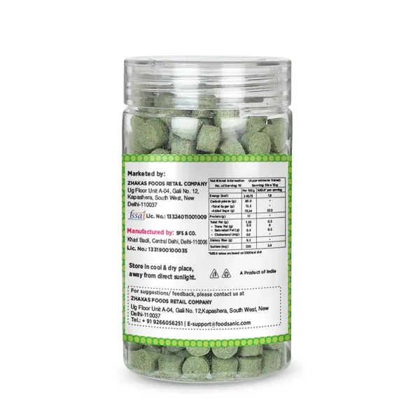 Foodsanic_Pudina_Goli_|_Mint_Flavoured_Digestive_Candy_Tablets_|_Sweet_Tangy_Cooling_Taste_Profile_|_Indian_Style_Mouth_Freshener_For_Post_Meal_Refreshing_Moments_|_150G_Each_(Pack_Of_2)
