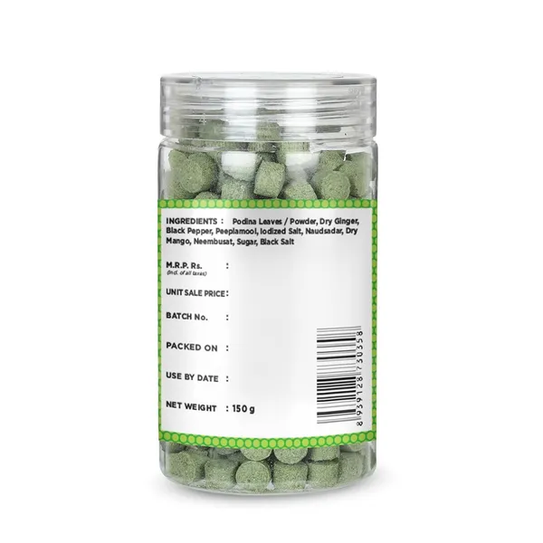 Foodsanic_Pudina_Goli_|_Mint_Flavoured_Digestive_Candy_Tablets_|_Sweet_Tangy_Cooling_Taste_Profile_|_Indian_Style_Mouth_Freshener_For_Post_Meal_Refreshing_Moments_|_150G_Each_(Pack_Of_2)