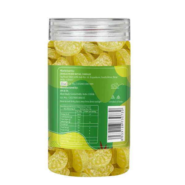 Foodsanic_Lemon_Candy_With_Tangy_Citrus_Notes_|_Smooth_Hard_Candy_Finish_And_Refreshing_Sweet_Taste_|_Ideal_For_Candy_Bowls,_Parties_And_Gifting_Moments_|_Pack_Of_2_|_300G