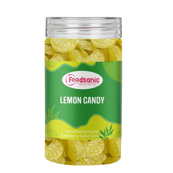Foodsanic_Lemon_Candy_With_Tangy_Citrus_Notes_|_Smooth_Hard_Candy_Finish_And_Refreshing_Sweet_Taste_|_Ideal_For_Candy_Bowls,_Parties_And_Gifting_Moments_|_Pack_Of_2_|_300G