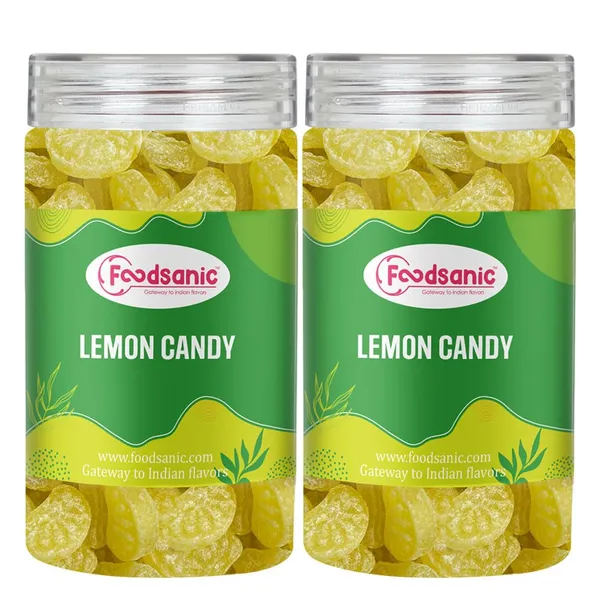 Foodsanic_Lemon_Candy_With_Tangy_Citrus_Notes_|_Smooth_Hard_Candy_Finish_And_Refreshing_Sweet_Taste_|_Ideal_For_Candy_Bowls,_Parties_And_Gifting_Moments_|_Pack_Of_2_|_300G