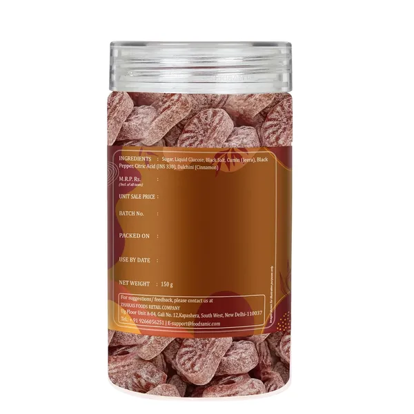 Foodsanic_Dalchini_Candy_|_Cinnamon_Flavoured_Digestive_Candy_|_Sweet_Spiced_Aroma_With_Warm_Taste_Notes_|_Indian_Mouth_Freshener_Candy_For_After_Meal_Enjoyment_|_150G_Each_(Pack_Of_2)