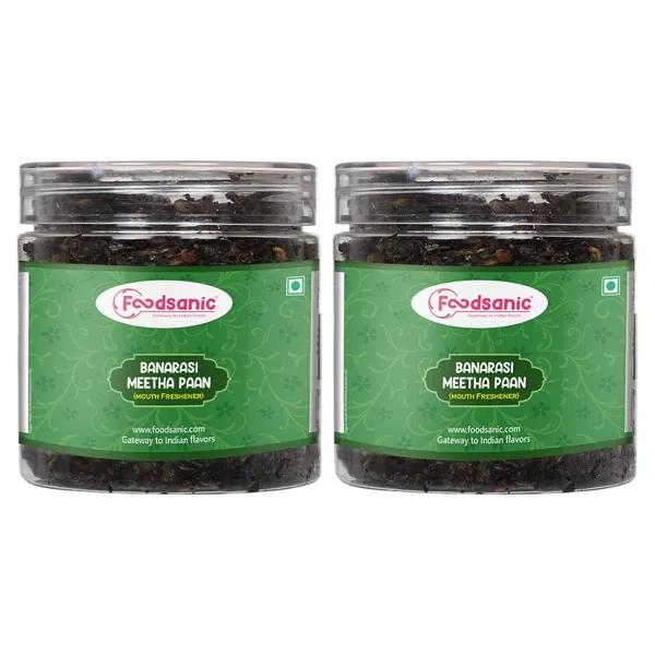Foodsanic_Banarasi_Meetha_Paan_|_Classic_Banarasi_Sweet_Paan_With_Rich_Authentic_Flavor,_Crafted_To_Offer_A_Flavorful_Experience_For_Celebrations,_Gatherings,_And_Sharing_|_250G_Each_(Pack_Of_2)
