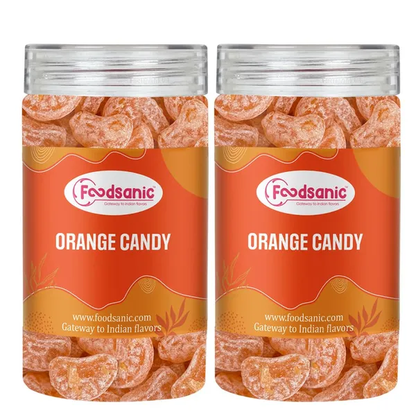 Foodsanic_Orange_Candy_With_Zesty_Citrus_Flavor_|_Hard_Candy_Texture_|Balanced_Sweet_And_Tangy_Taste_|_Suitable_For_Gifting,_Travel_Packs_And_Sharing_Occasions_|_Pack_Of_2_|_300G