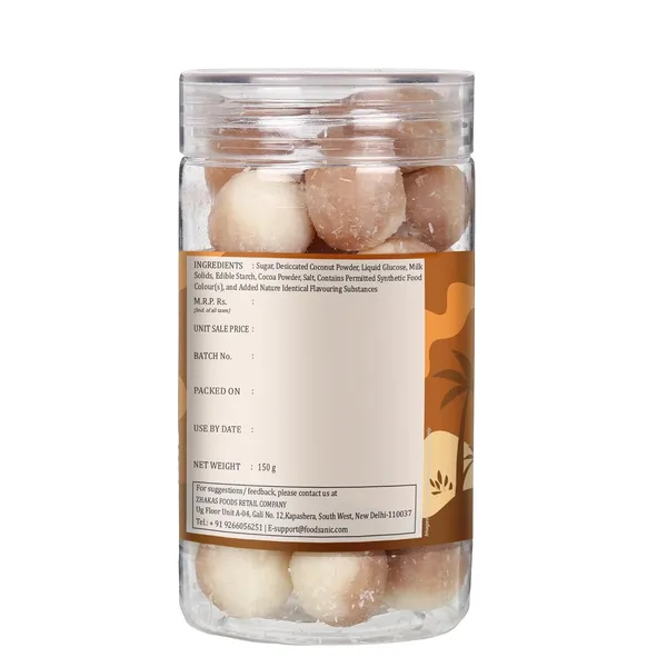 Foodsanic_Chocolate_Coconut_Peda_|_Chocolate_Blended_Coconut_Milk_Sweet_|_Soft_Fudge_Texture_Indian_Mithai_|_Fusion_Flavour_Sweet_For_Desserts,_Gifting_&_Celebrations_|_150G_Each_(Pack_Of_2)