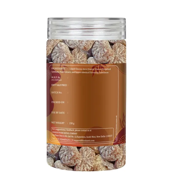Foodsanic_Jeera_Candy_|_Cumin_Flavoured_Digestive_Candy_|_Sweet_And_Spicy_Taste_Notes_|_Indian_Style_Mouth_Freshener_Candy_For_Post_Meal_Moments_|_150G_Each_(Pack_Of_2)