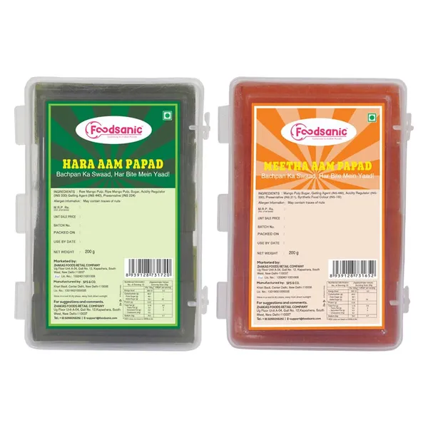 Foodsanic_Meetha_Aam_Papad_200G_And_Hara_Aam_Papad_200G_Combo_Pack_|_Sweet_And_Tangy_Mango_Papads_Soft_Textured_Traditional_Taste_For_Gifting_Family_Enjoyment_And_Festival_Treats