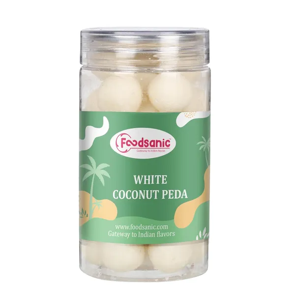 Foodsanic_White_Special_Coconut_Peda_|_Traditional_Coconut_And_Milk_Based_Indian_Sweet_|_Soft_Fudge_Texture_Mithai_For_Festive_Gifting,_Puja_&_Family_Gatherings_|_150G_Each_(Pack_Of_2)
