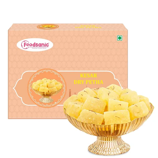 Foodsanic_Kesar_Dry_Petha_Premium_Saffron_Flavoured_Agra_Sweet_Traditional_Indian_Mithai_Hygienically_Packed_400g