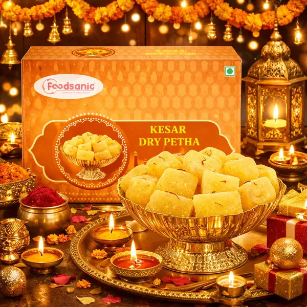 Foodsanic_Kesar_Dry_Petha_Premium_Saffron_Flavoured_Agra_Sweet_Traditional_Indian_Mithai_Hygienically_Packed_400g