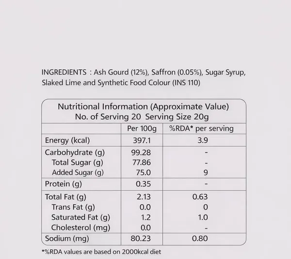 Foodsanic_Kesar_Dry_Petha_Premium_Saffron_Flavoured_Agra_Sweet_Traditional_Indian_Mithai_Hygienically_Packed_400g