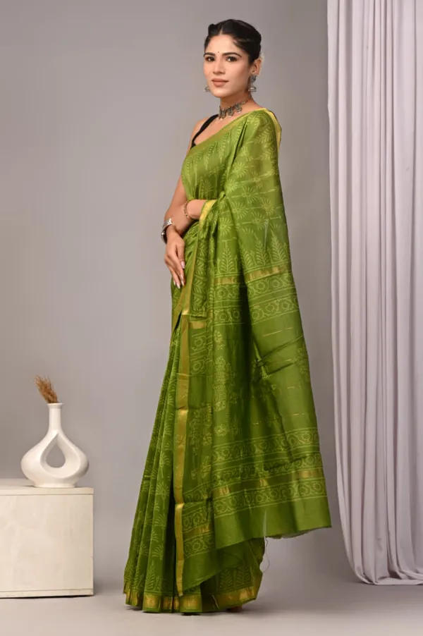 Green_Maheshwari_Silk_Woven_Zari_Border_Saree_For_Women