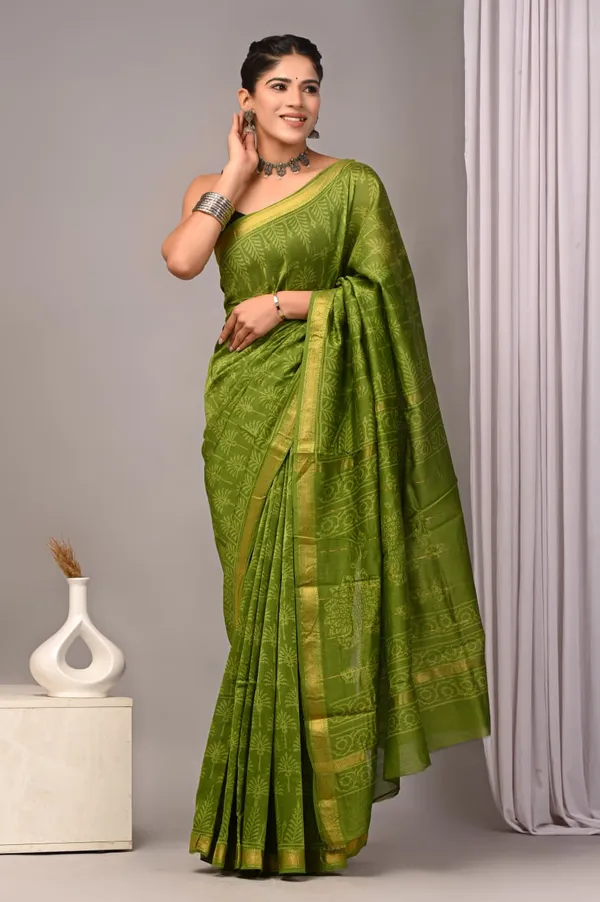 Green_Maheshwari_Silk_Woven_Zari_Border_Saree_For_Women