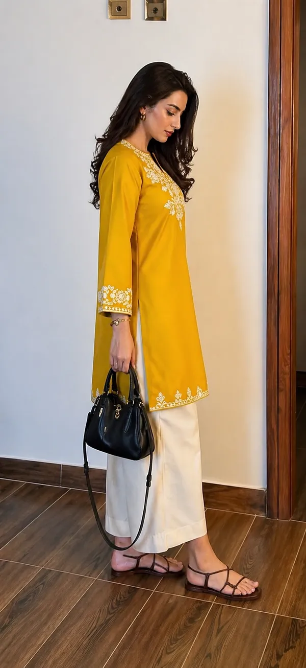Yellow_Embroidered_Cotton_Straight_Kurta_Set_For_Women