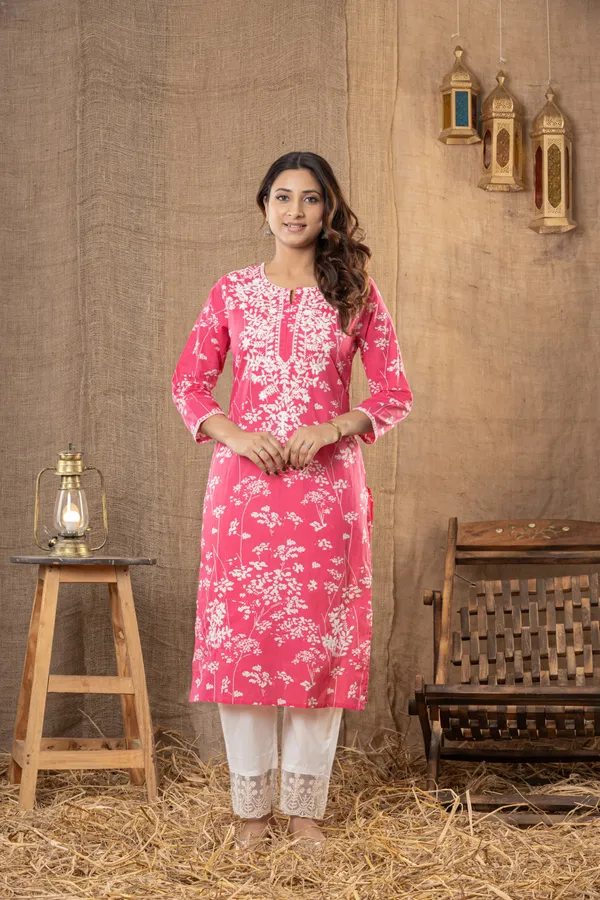 Pink_Floral_Embroidered_Cotton_Straight_Kurta_Set_For_Women
