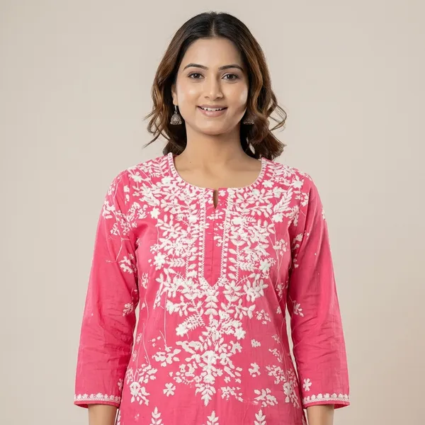 Pink_Floral_Embroidered_Cotton_Straight_Kurta_Set_For_Women