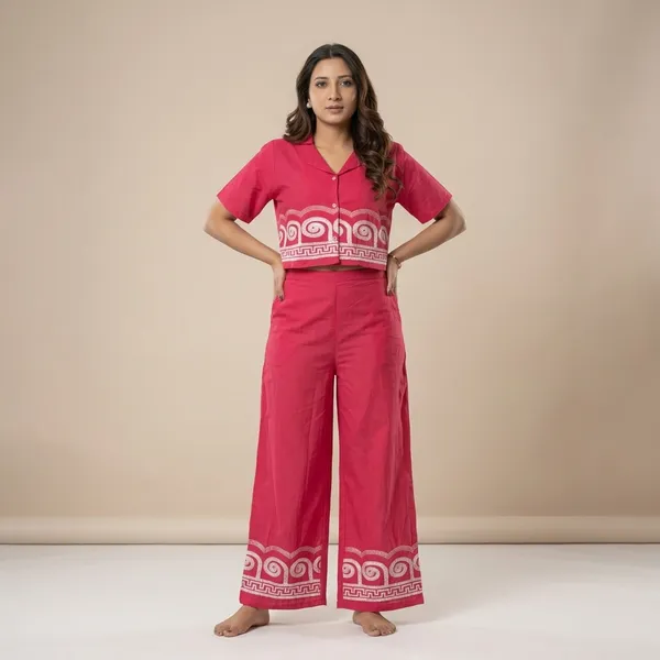 Pink_Cotton_Printed_Shirt_Pant_Co-Ord_Set_For_Women