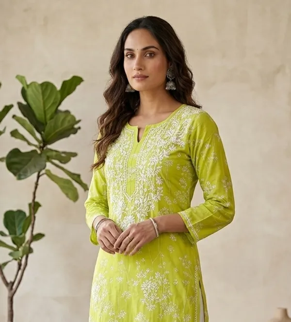 Green_Floral_Print_Cotton_Straight_Kurta_Set_For_Women