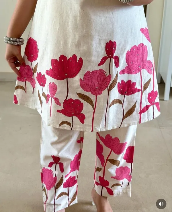 Pink_White_Cotton_Flex_Tunic_Palazzo_Co-Ord_Set_For_Women