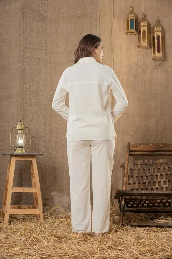 White_Cotton_Flex_Printed_Shirt_Pant_Co-Ord_Set_For_Women