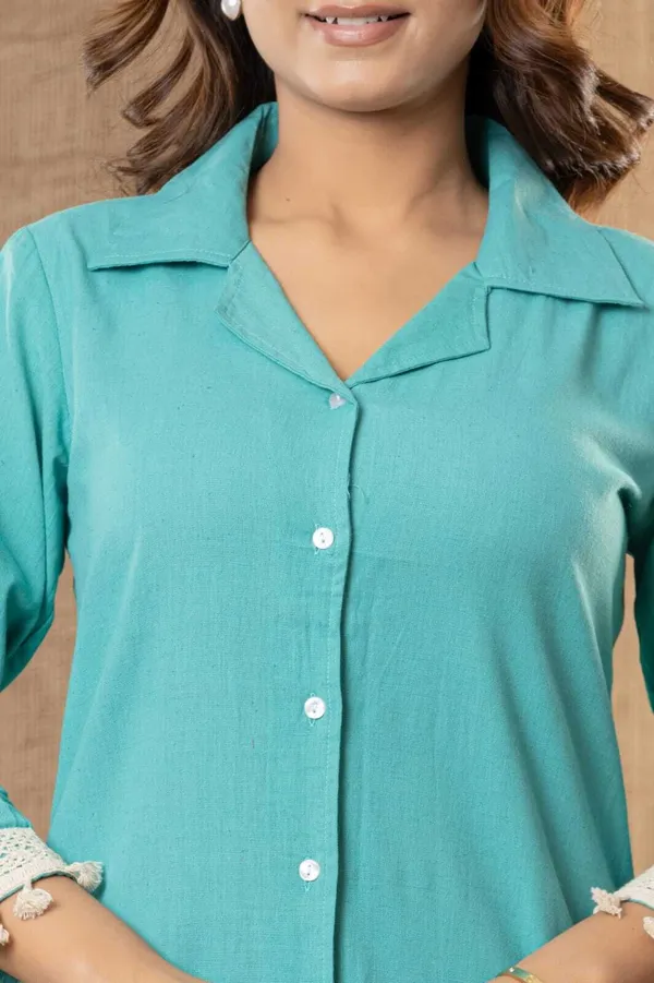 Blue_Cotton_Flex_Printed_Shirt_Pant_Co-Ord_Set_For_Women