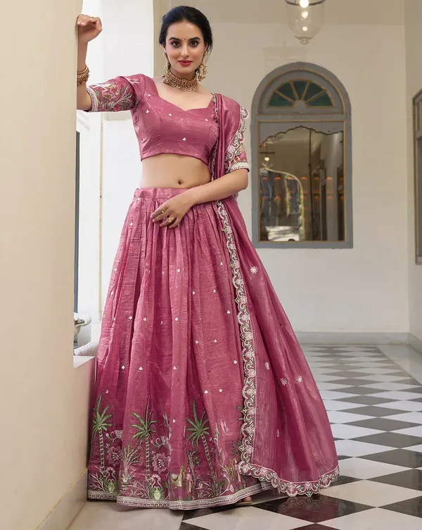 Pink_Crepe_Premium_Lehenga_Choli_Set_For_Women