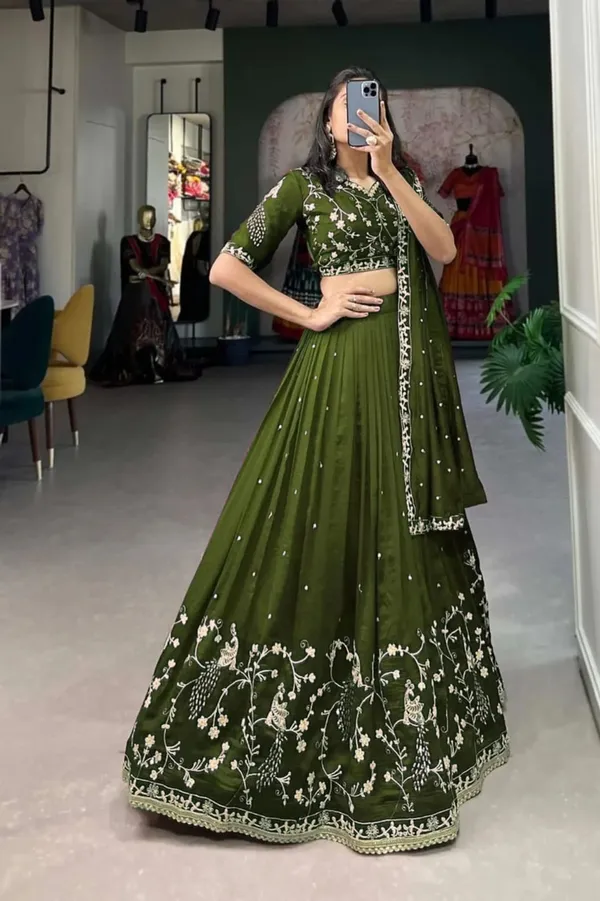 Green_Vichitra_Silk_Premium_Lehenga_Choli_Set_For_Women