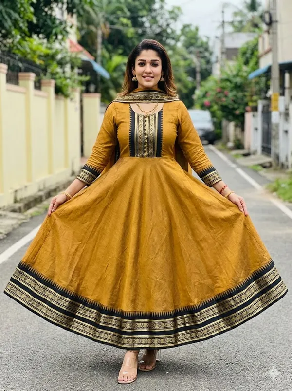 Mustard_Yellow_Kanchi_Cotton_Premium_Anarkali_Kurta_For_Women