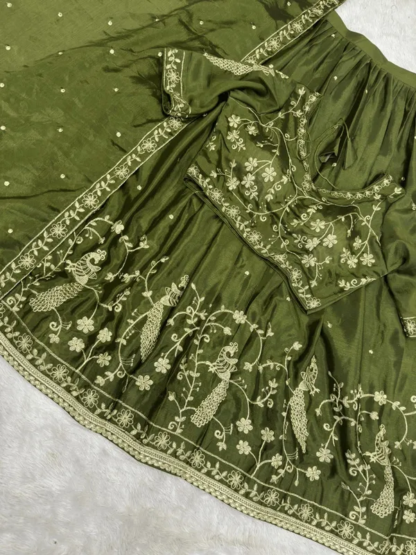 Green_Vichitra_Silk_Premium_Lehenga_Choli_Set_For_Women