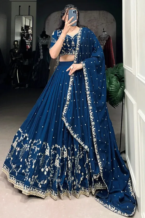 Blue_Vichitra_Silk_Premium_Lehenga_Choli_Set_For_Women