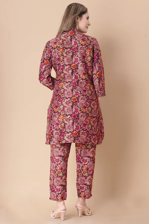Pink_Rayon_Premium_Kurta_Pant_Set_For_Women