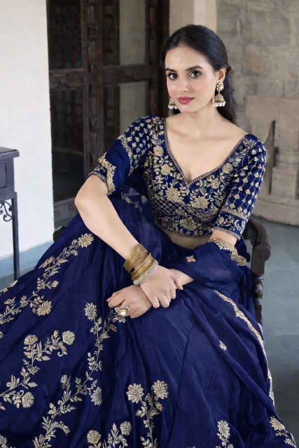 Navy_Blue_Vichitra_Silk_Premium_Lehenga_Choli_For_Women