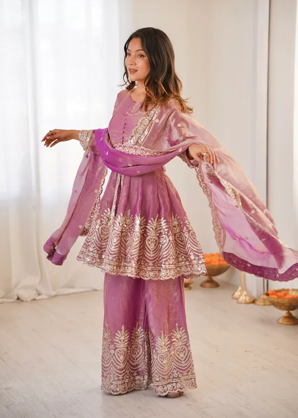 Purple_Heavy_Silk_Premium_Sharara_Suit_Set_For_Women