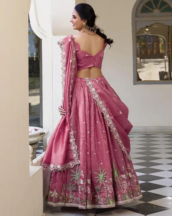 Pink_Crepe_Premium_Lehenga_Choli_Set_For_Women