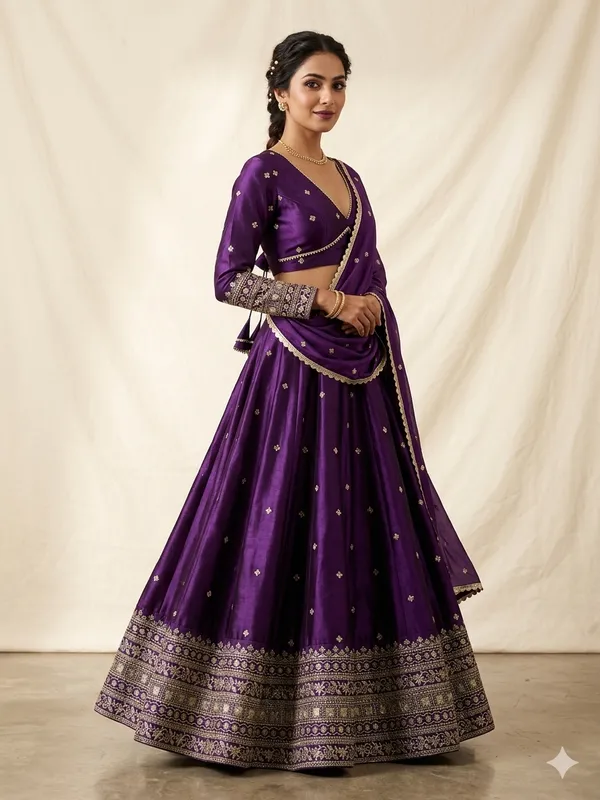 Purple_Satin_Premium_Lehenga_Choli_Set_For_Women