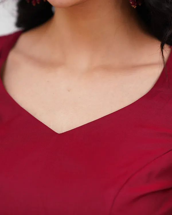 Maroon_Viscose_Rayon_Premium_Kurta_Set_For_Women