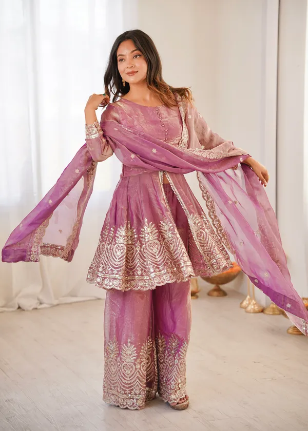 Purple_Heavy_Silk_Premium_Sharara_Suit_Set_For_Women