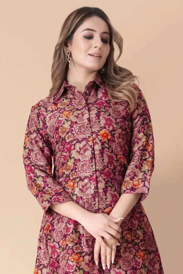 Pink_Rayon_Premium_Kurta_Pant_Set_For_Women