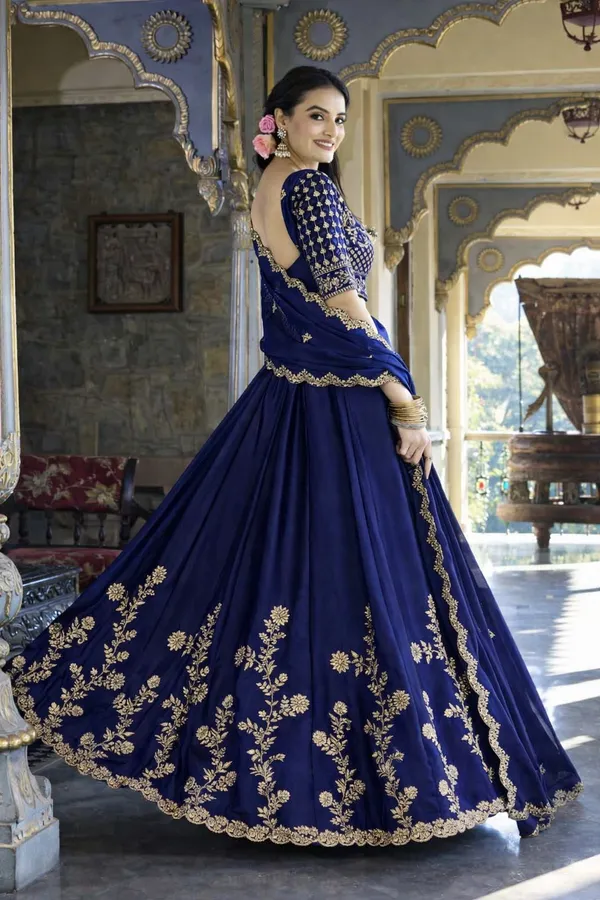 Navy_Blue_Vichitra_Silk_Premium_Lehenga_Choli_For_Women