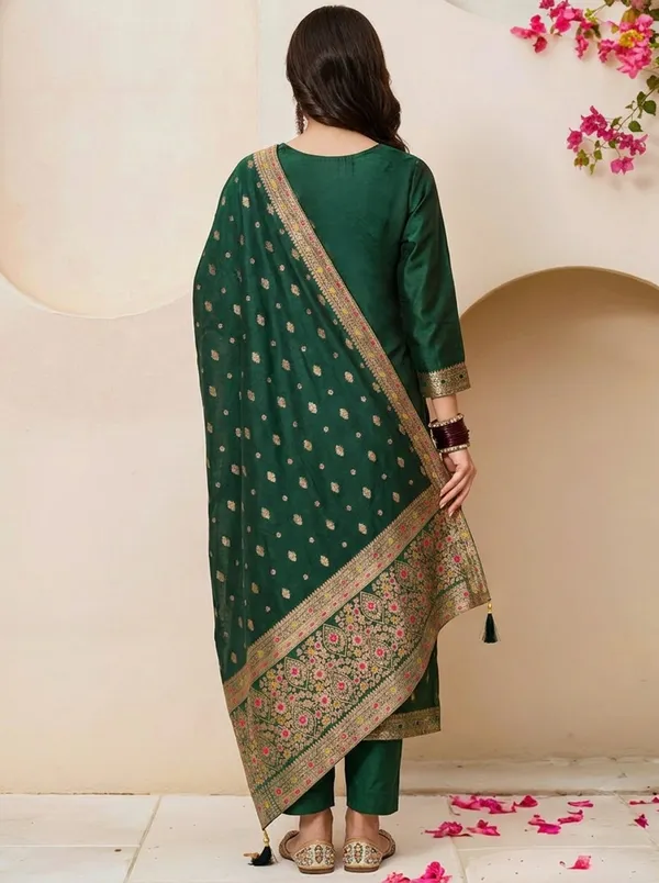 Green_Art_Silk_Premium_Kurta_Set_For_Women